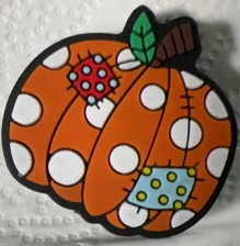 Cute Pumpkin Silicone Pen Charm, Mini 2 cm Halloween Accessory